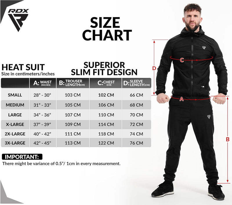 RDX Schwitzanzug Zum Abnehmen, Saunaanzug Reach Konform, Kapuzen Anzug Sauna Suit Sweatanzug Sportan