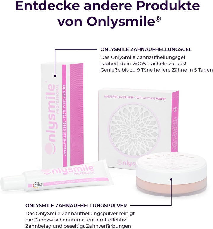 Onlysmile Zahnbleaching Set professionell | All in One Teeth Whitening Kit für Weisse Zähne mit sofo