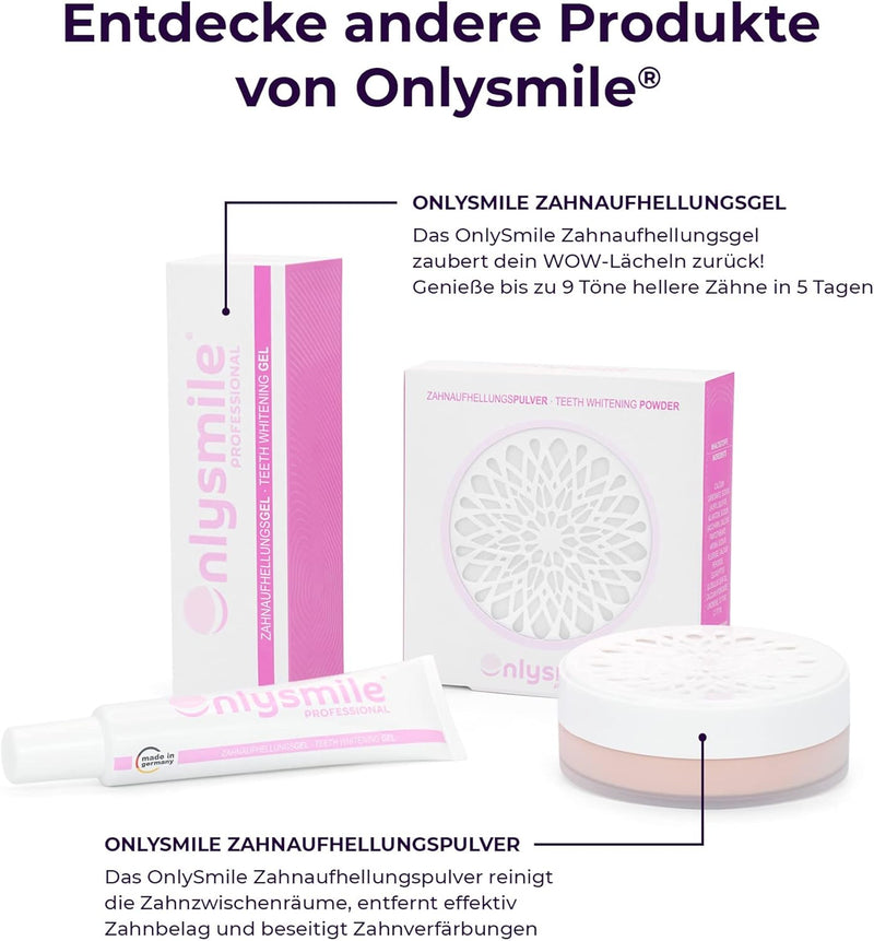 Onlysmile Zahnbleaching Set professionell | All in One Teeth Whitening Kit für Weisse Zähne mit sofo
