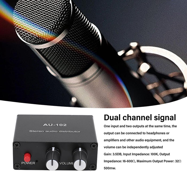 2 Kanal Soundverstärker, Stereo Audio Vorverstärker, Heim Audio HiFi Stereo Verstärker Empfänger, 1
