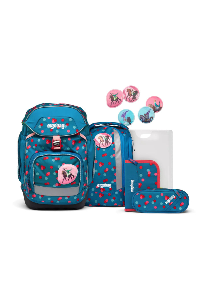 ergobag Pack Set ergonomischer Schulrucksack flexibel 6-teilig Set 1. Klasse Grundschule für Mädchen