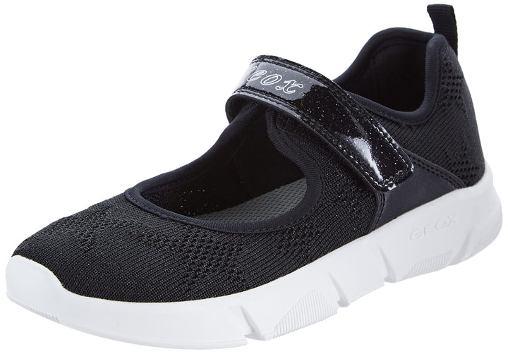 Geox Mädchen J Aril Girl Ballet Flat 26 EU Schwarz, 26 EU Schwarz