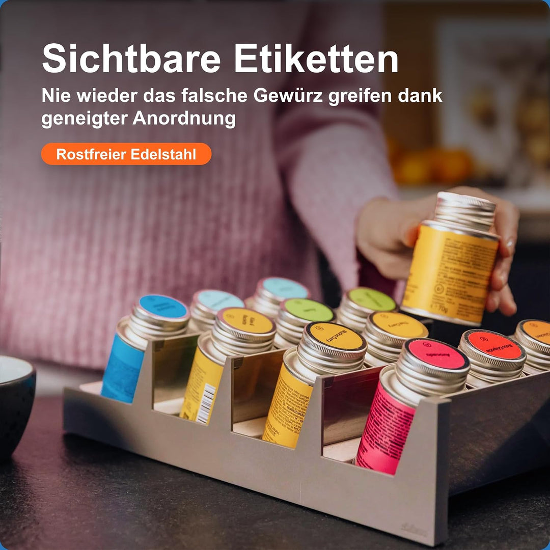 BLUM© Premium Qualität I AMBIA-LINE Gewürzhalter für Schubladen I Gewürzregal I Spice Organizer für