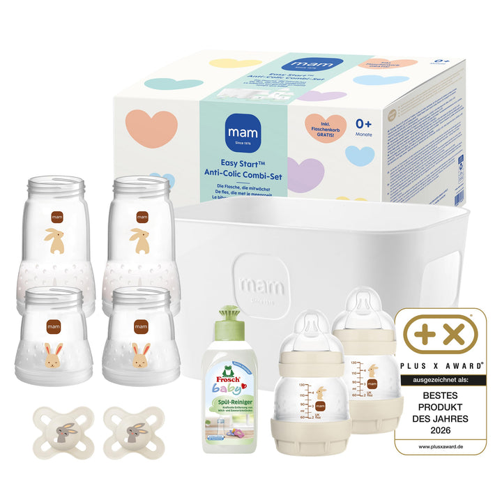 MAM Easy Start Anti-Colic Combi-Set, 0+ M, beige
