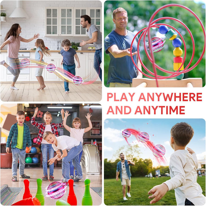 Airabc Fliegender Ball,Magic Flying Orb Ball,Hand Controlled Hover Ball Schwebender Ball mit LED Lic