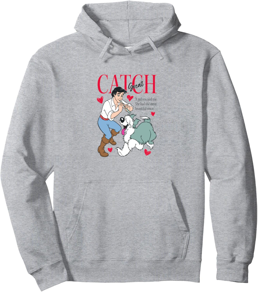 Disney The Little Mermaid Eric & Max Great Catch Hearts Pullover Hoodie