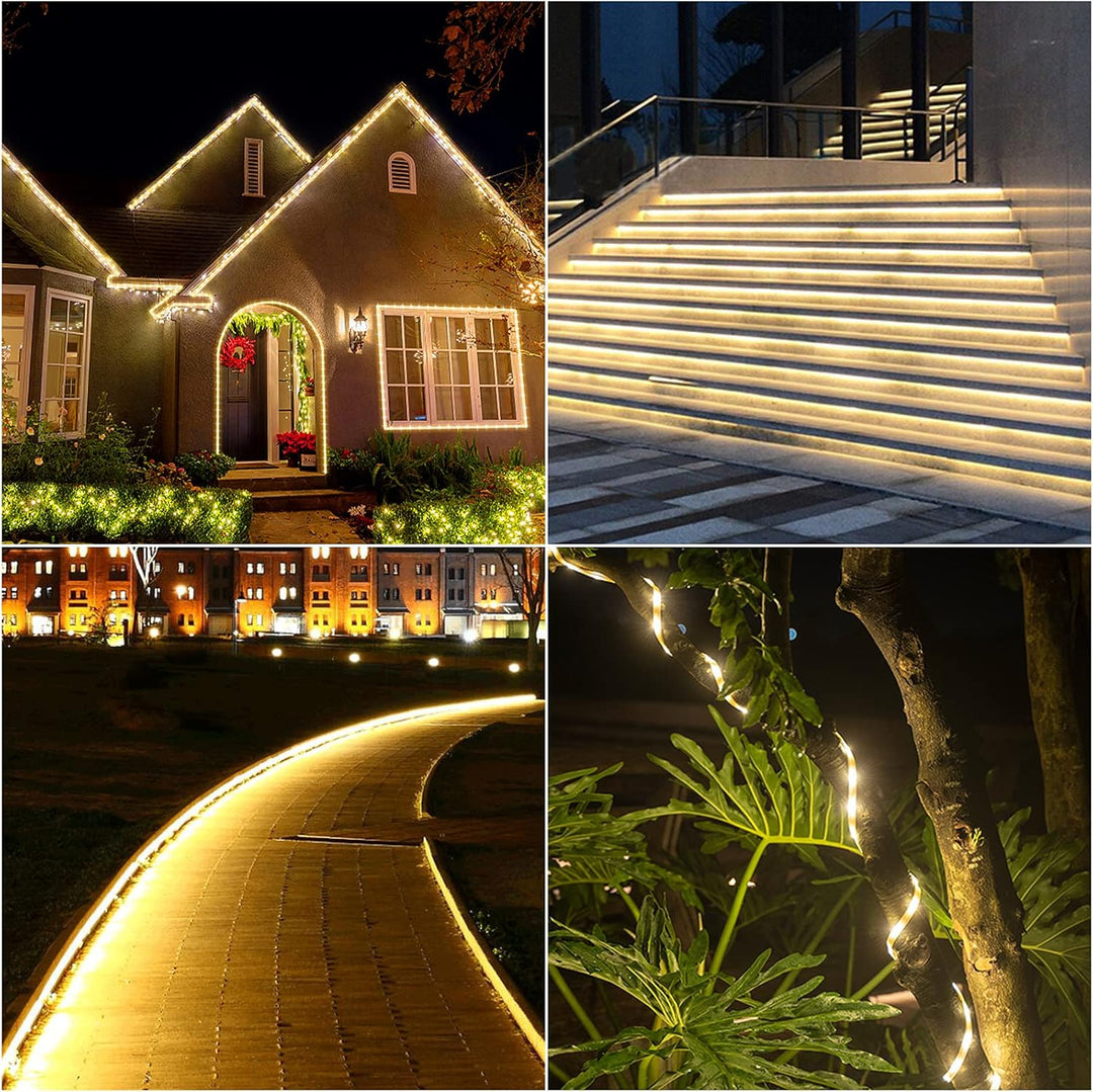 Forever Speed 50Meter LED Lichterschlauch Lichterkette Schlauch Leiste Aussen und Innen Warmweiss 18