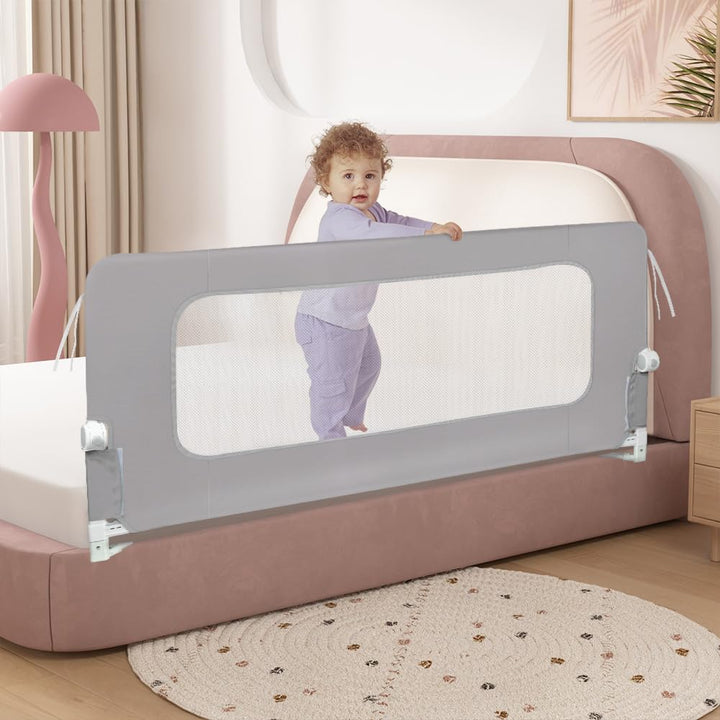 OHMG Bettgeländer,Sicherheitsgitter für Kinder,Sicherheitsgitter für Bett,höhenverstellbar,tragbar,B