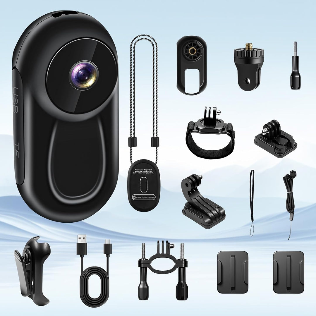 Mini Kamera Action, 1080P HD & 120° Weitwinkel Action Cam Mini, 120 Minuten Aufnahmezeit Bodycam mit