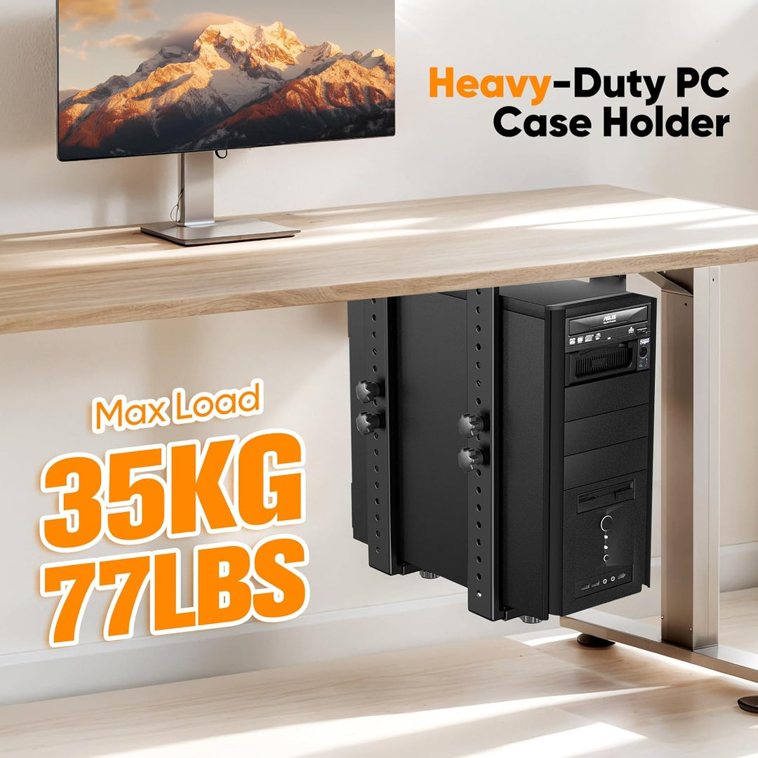 PC Halterung unter Schreibtisch, Heavy Duty PC Halterung Schreibtisch mit Verstellbarer Höhe und Bre