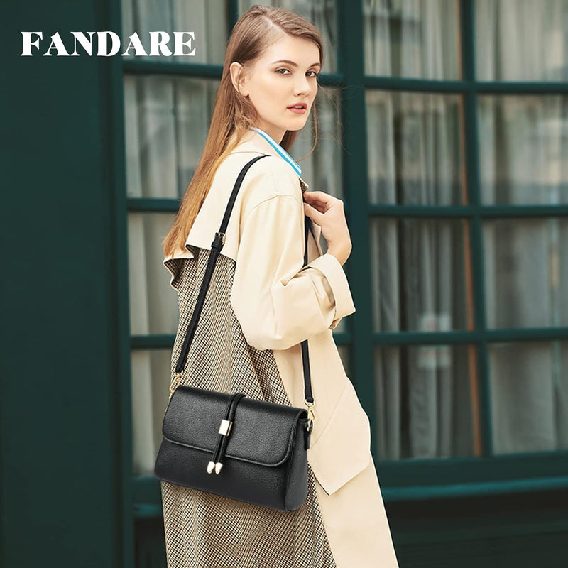 FANDARE Elegant Umhängetasche Damen Schultertasche Frauen Crossbody Bag Damentasche Schulterriemen F