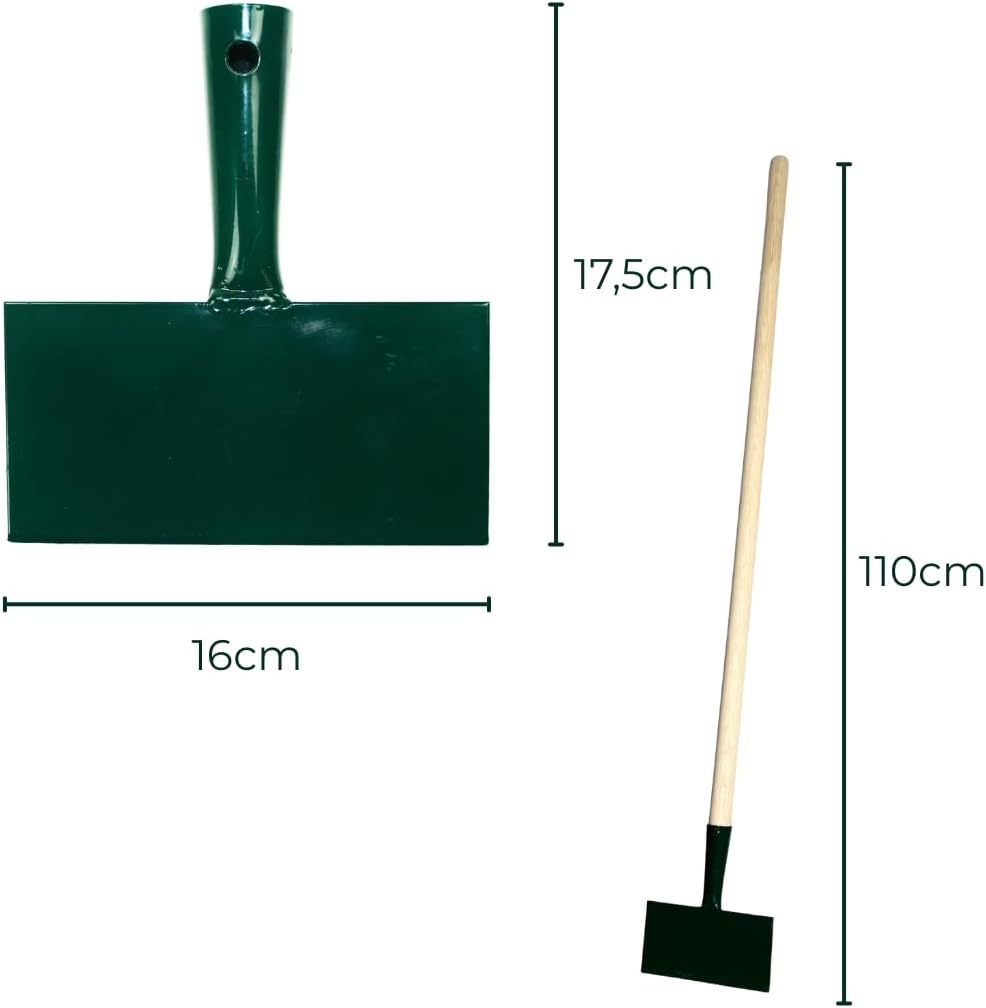 Eisscharre mit Stiel Eisstosser Betonstösser, Breite: 160mm Stahlblatt, Eiskratzer 110cm Bodenschabe