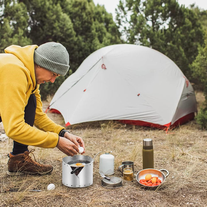 Lixada Ultraleichter Titan Outdoor Campingkocher Windschutz Regenschirm Winddichte Platte 18cm