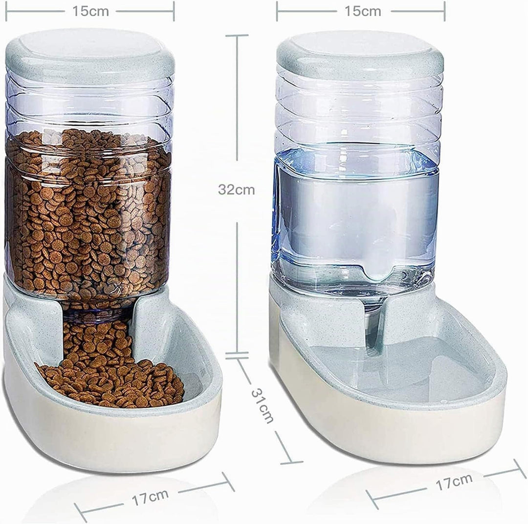 Edipets, Automatischer Futterspender Katze, Hunde, 2 Einheiten, 3.8L, Futter- und Wasserspender für