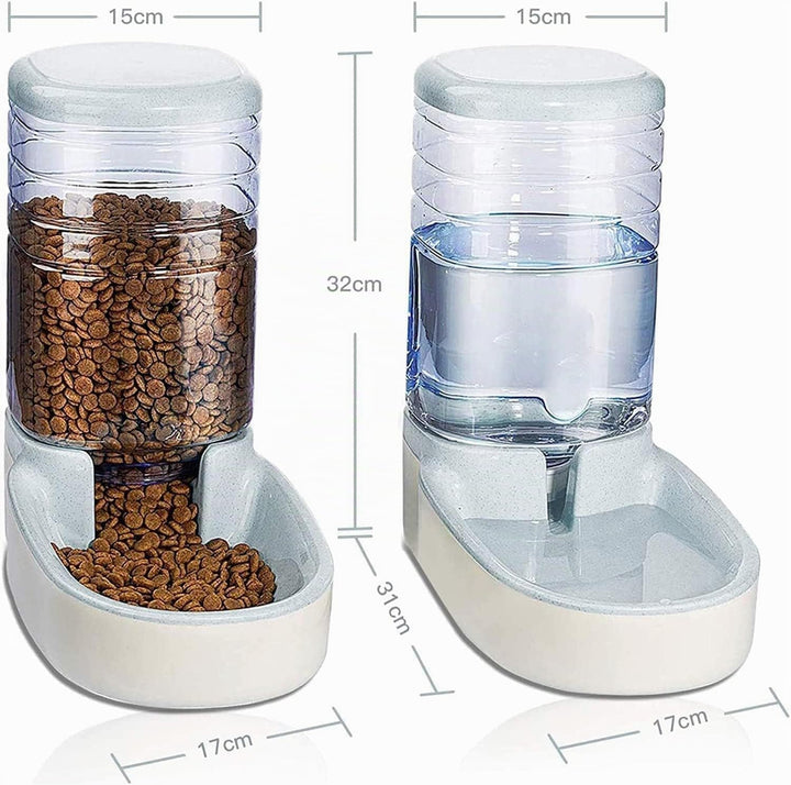 Edipets, Automatischer Futterspender Katze, Hunde, 2 Einheiten, 3.8L, Futter- und Wasserspender für