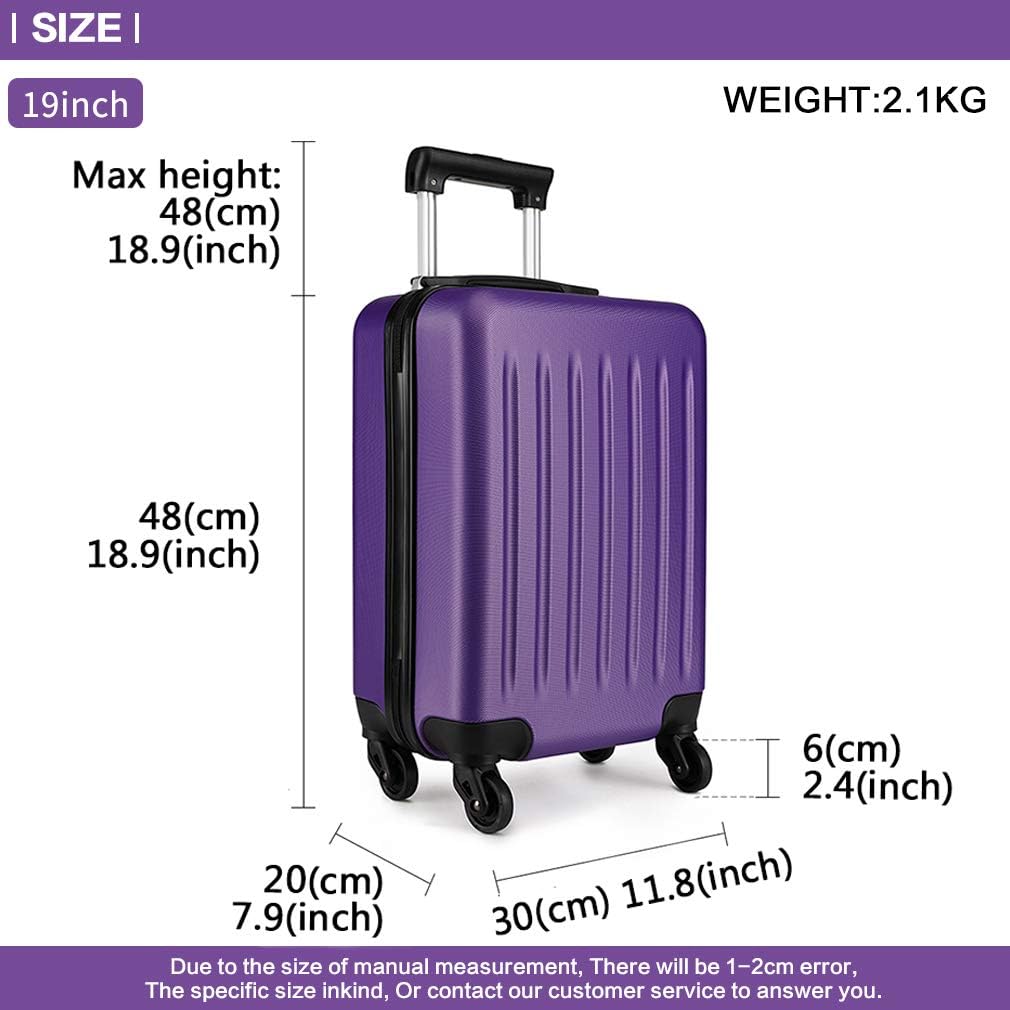 KONO Hartschale Koffer Trolley Rollkoffer Handgepäck Koffer Zwillingsrollen ABS Handgepäck Bordgepäc