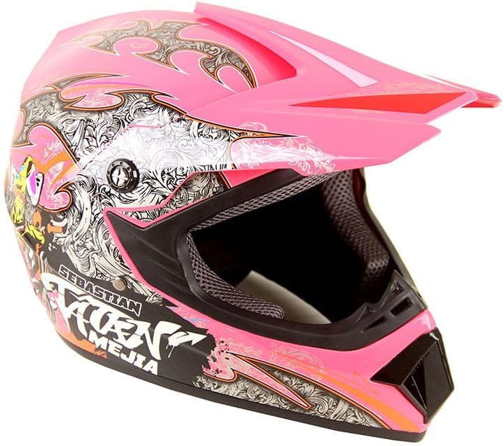 Kinder Crosshelm Mejia – Motorradhelm für Kinder, ABS-Schale, robuster Kinderhelm für Downhill, Quad