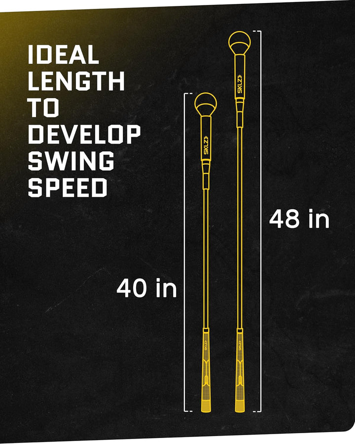 SKLZ Gold Flex, Golf Swing Trainer, Golf Accessories, Golf Training Aids, Flexible Fiberglass, Yello