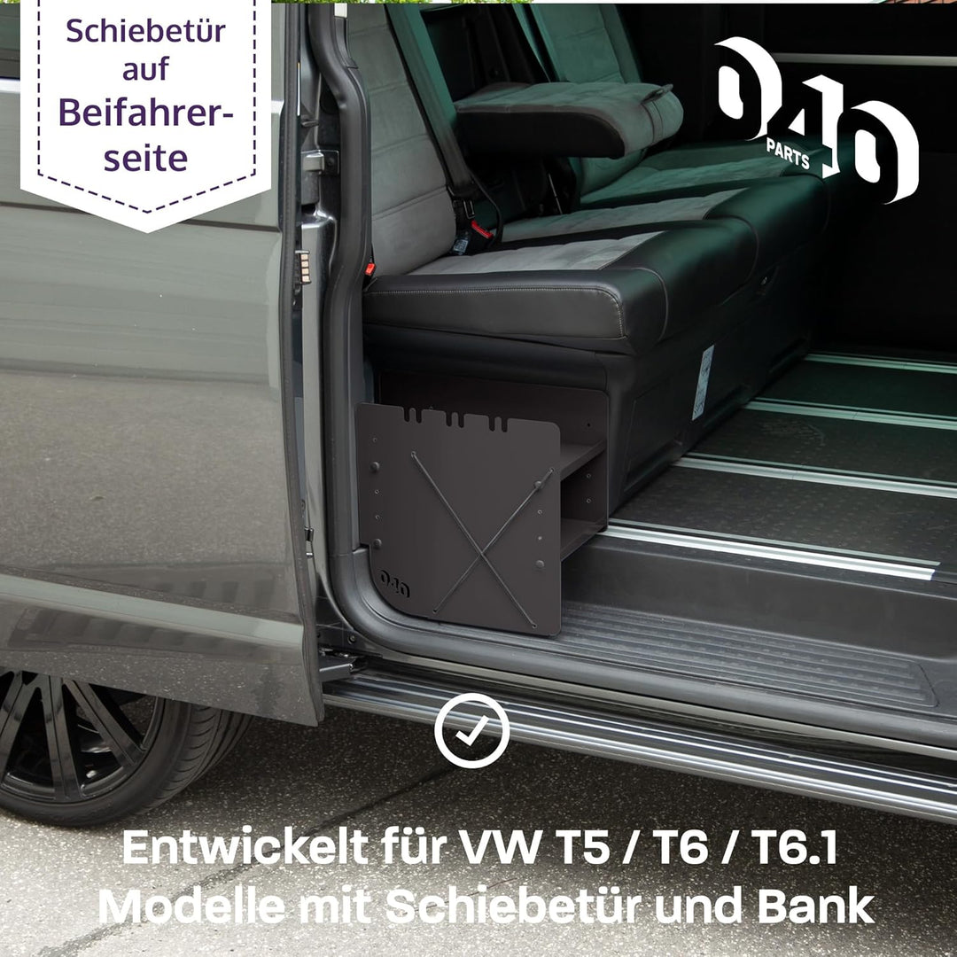 Schuhregal SCHWARZ BEIFAHRERSEITE Zubehör passend für VW T5 T6 T6.1 California Schuhorganizer Schuht