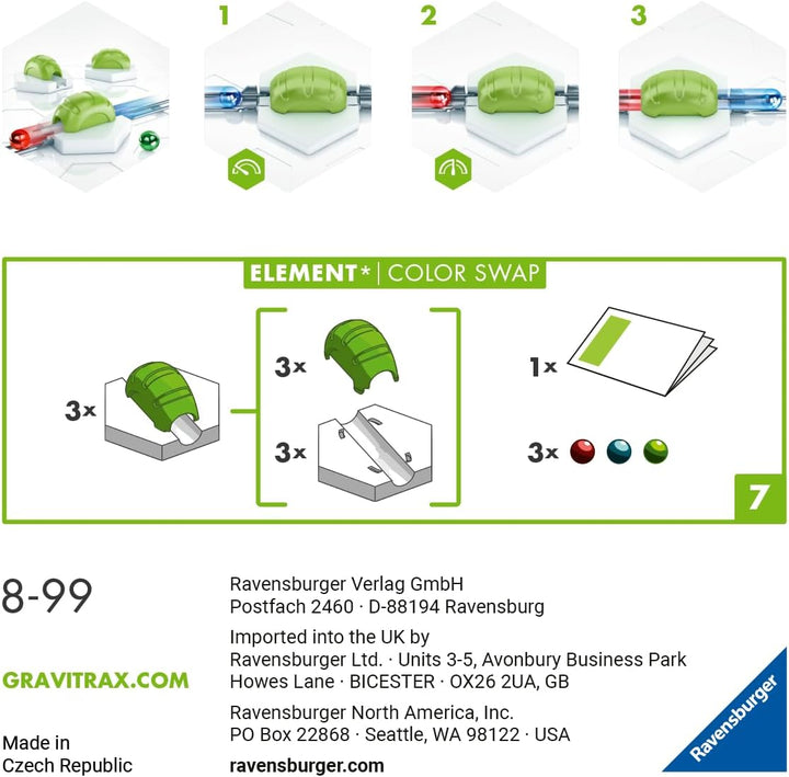 Ravensburger GraviTrax Element Color Swap 22437 - Erweiterung für Deine Kugelbahn - Murmelbahn und K