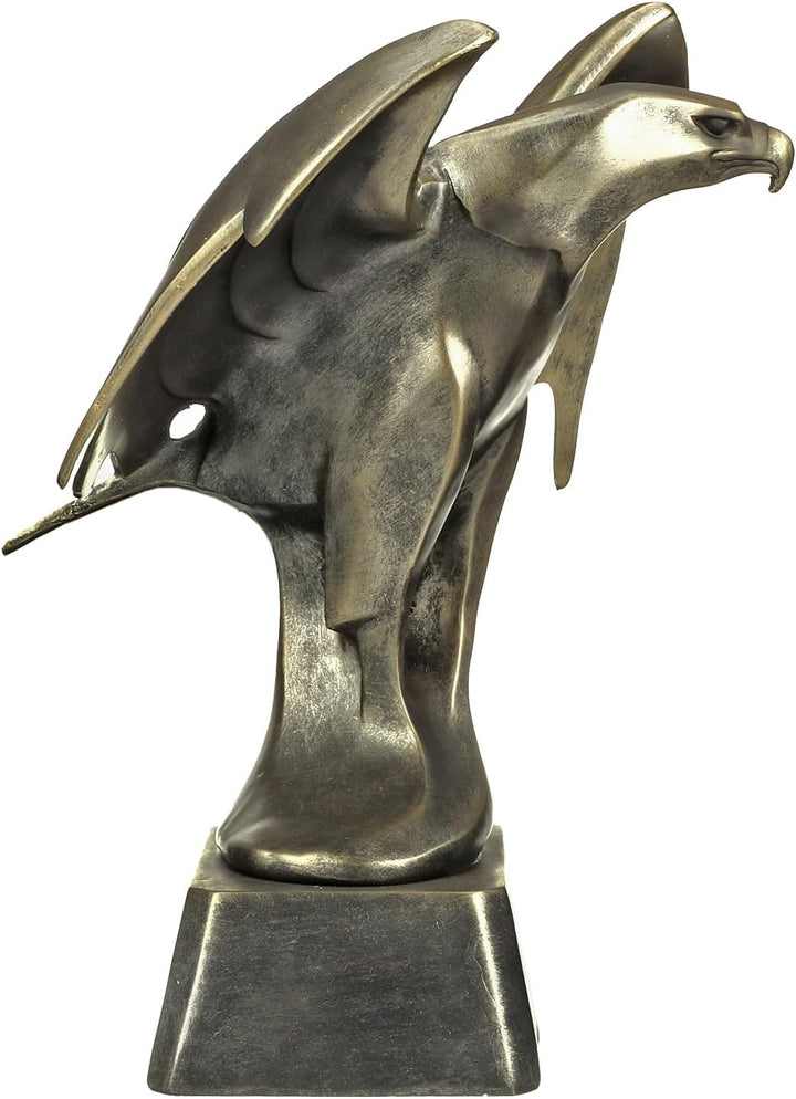 Design Toscano Schmiedende Kraft, Art Deco Adlerstatue, 28 x 33 x 35,5 cm Schmiedefestigkeit, Schmie
