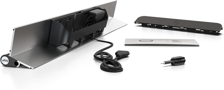 udoq 700 USB-C Ladestation aus Aluminium mit 4 Ladeplätzen und 68W Schnellladen, modulares Starter-S