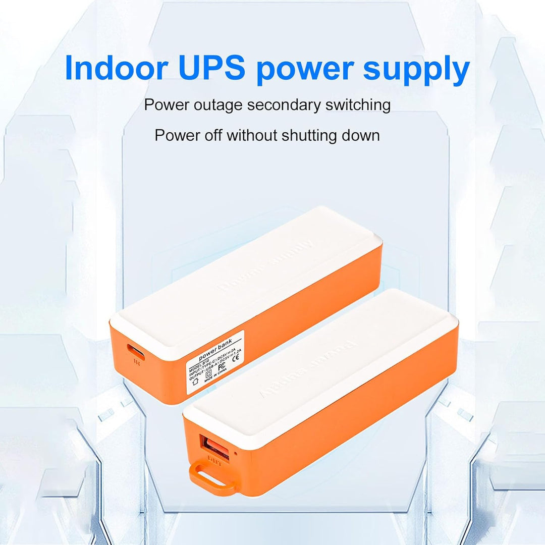 Fockety Mini-USV-Batterie-Backup, unterbrechungsfreie Stromversorgung mit 2600 mAh und DC5V 2A USB-E