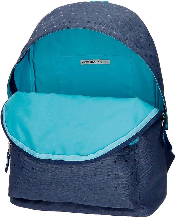 Pepe Jeans Molly An Trolley anpassbarer Rucksack Blau 31x42x17,5 cms Polyester 22.79L Adaptiver Ruck