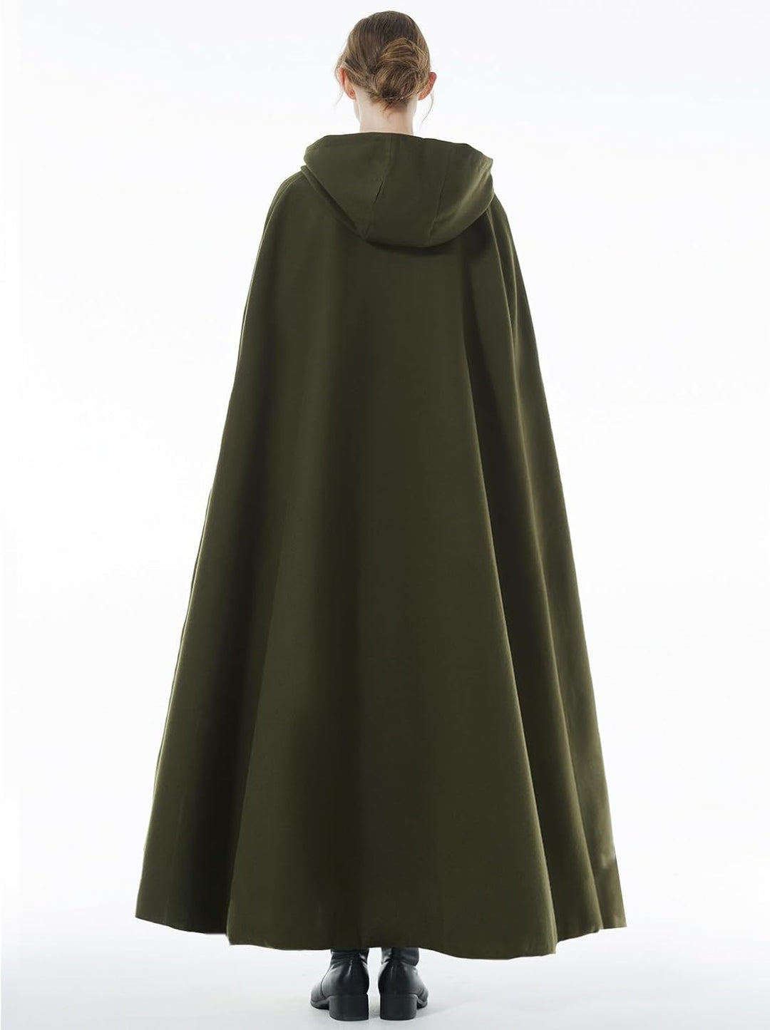 BEAUTELICATE Umhang mit Kapuze Mantel Wollmischung Damen Poncho Cape Lose Trenchcoat Outwear Hochzei