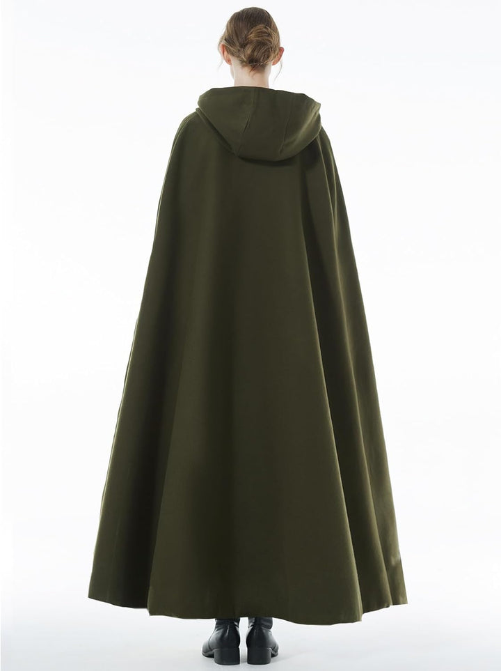 BEAUTELICATE Umhang mit Kapuze Mantel Wollmischung Damen Poncho Cape Lose Trenchcoat Outwear Hochzei