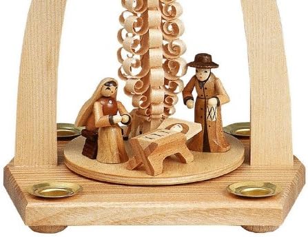 Weihnachtspyramide 1-stöckige Pyramide - Krippe - 23 cm - Original Erzgebirge