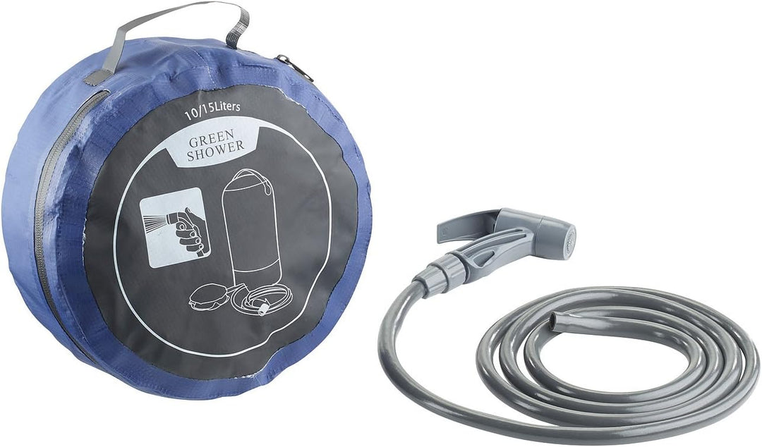Semptec Urban Survival Technology Solardusche: Tragbare Druck-Campingdusche mit Fusspumpe, 11 Liter