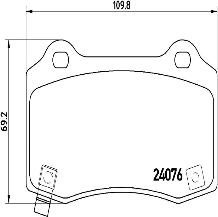 Brembo P11024 Hintere Bremsbeläge, Anzahl 4