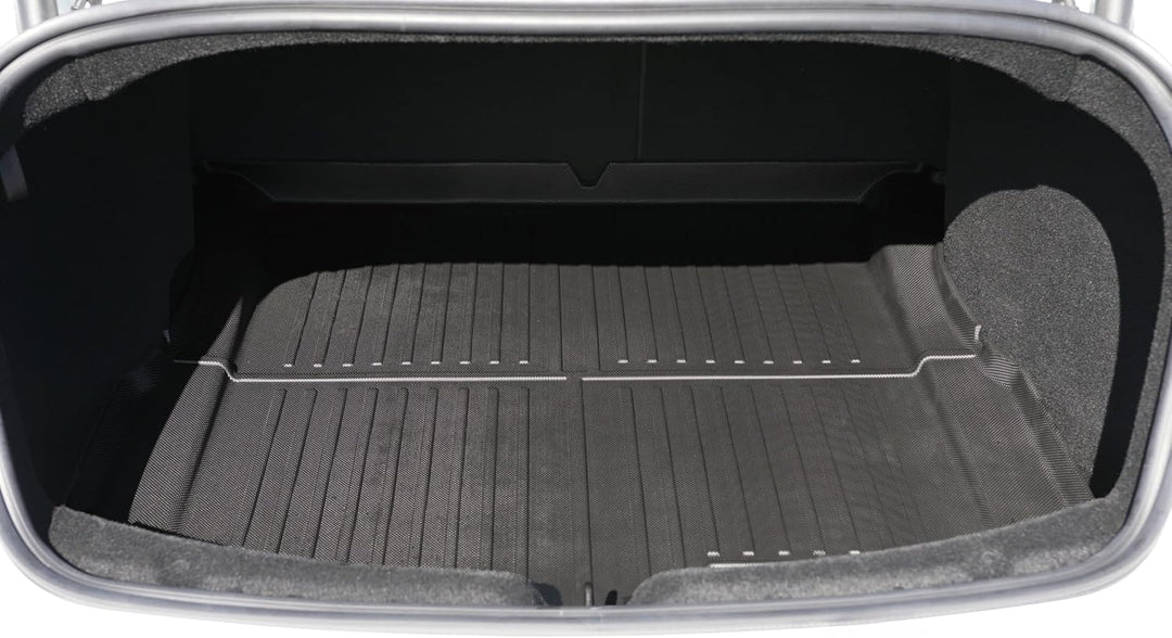 Kofferraummatte für Tesla Model 3 Highland 2024 + 2025 + 2026 Wasserdicht Hoher Rand Trunk Kofferrau