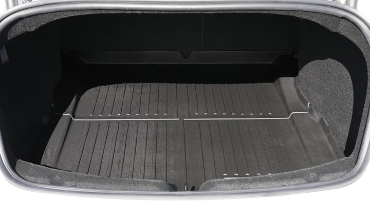 Kofferraummatte für Tesla Model 3 Highland 2024 + 2025 + 2026 Wasserdicht Hoher Rand Trunk Kofferrau