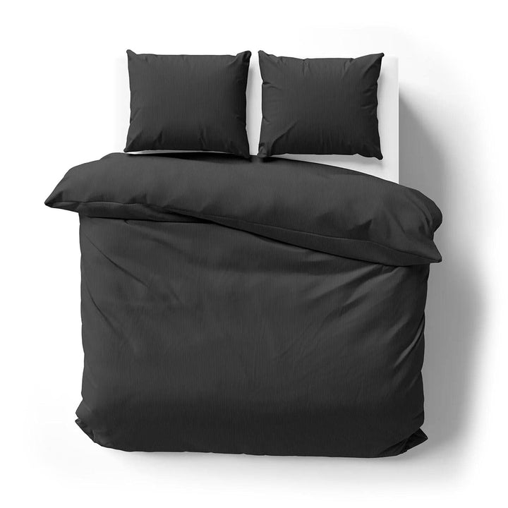 Lorena Mako-Satin Bettwäsche Venedig anthrazit 1 Bettbezug 200 x 200 cm + 2 Kissenbezüge 80 x 80 cm