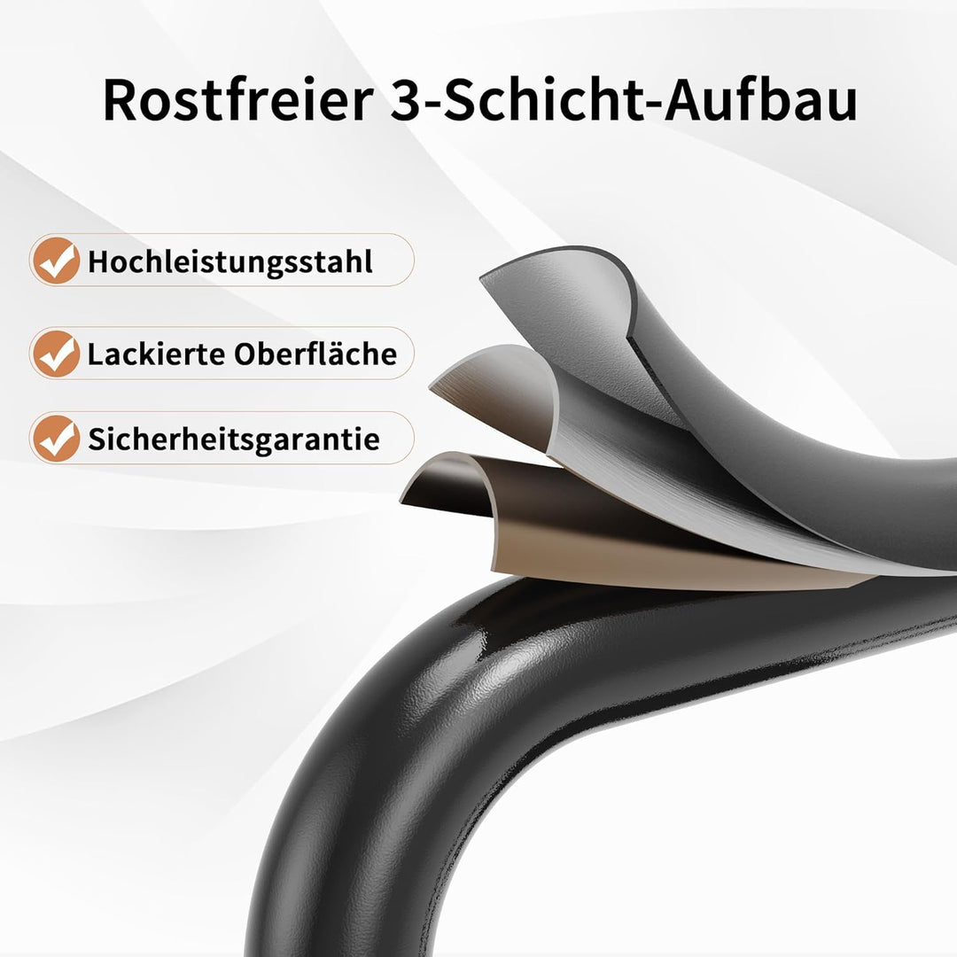 HBTower 3-Stufen-Leiter, Klapp-Step-Hocker mit breitem Anti-Rutsch-Pedal, 228KGS stabile Stahlleiter