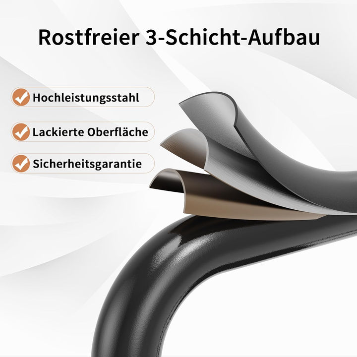 HBTower 3-Stufen-Leiter, Klapp-Step-Hocker mit breitem Anti-Rutsch-Pedal, 228KGS stabile Stahlleiter