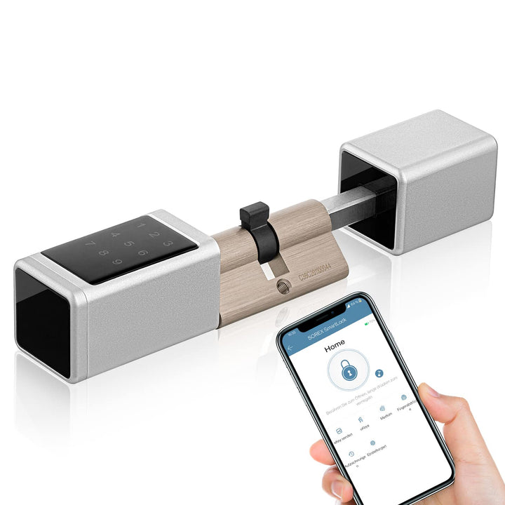 SOREX SMART WIFI Elektronisches Zylinder Türschloss - Öffnung per Code, Chip & Smartphone, elektroni