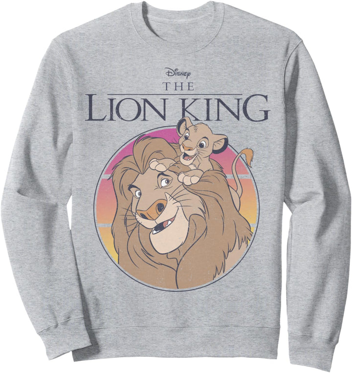 Disney The Lion King Mufasa And Simba Sunset Poster Sweatshirt
