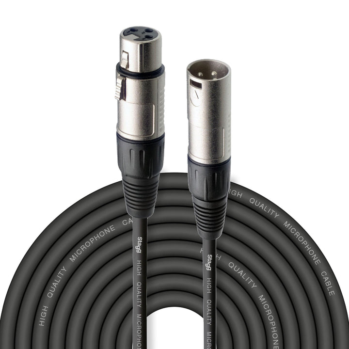 Stagg SMC15 Mikrofon-Kabel (XLR auf XLR, 15m) Black 15m XLRf to XLRm, Black 15m XLRf to XLRm
