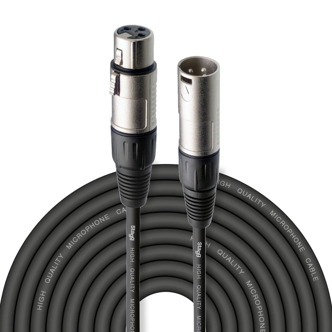 Stagg SMC20 20M Mikrofon-Kabel (XLR-Buchse-auf-XLR-Stecker) Black 20m XLRf to XLRm, Black 20m XLRf t