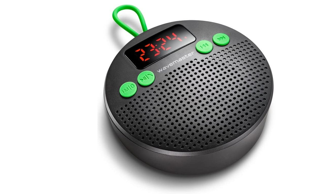 Wavemaster MOBI-3 - Tragbarer Bluetooth-Lautsprecher für Unterwegs (360° Klangfeld) mit Radio, Wecke