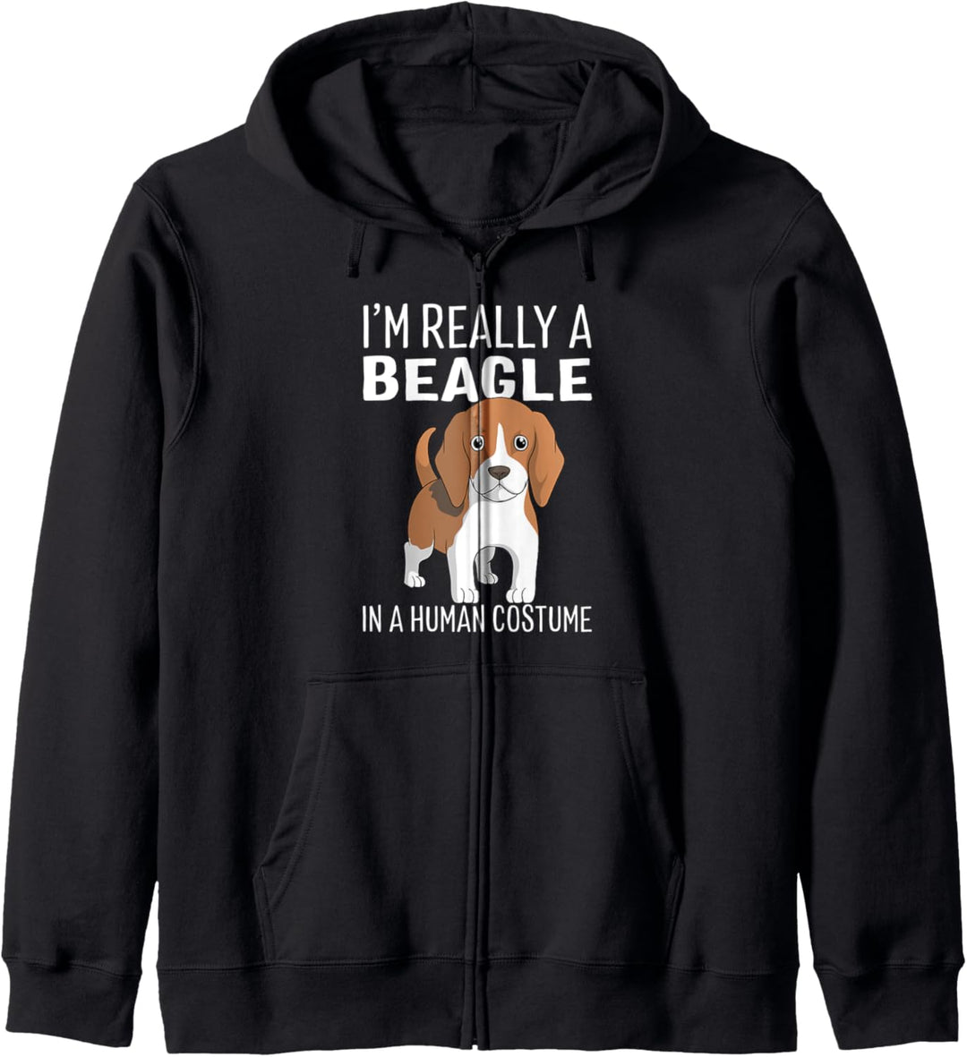 This Is My Human Costume I'm A Beagle Dog Halloween Hund Kapuzenjacke