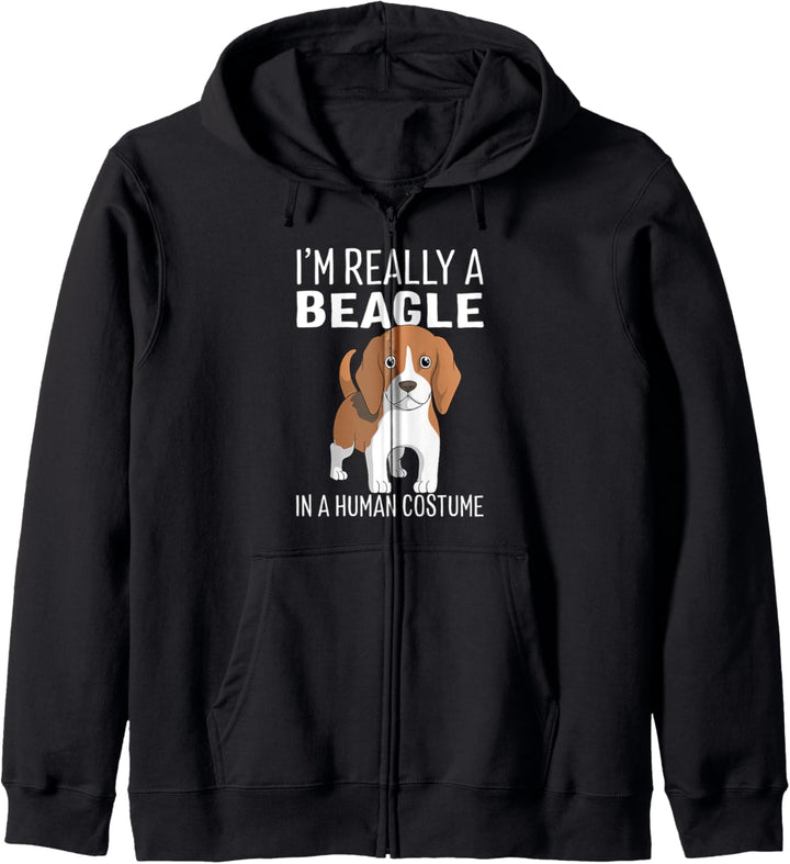 This Is My Human Costume I'm A Beagle Dog Halloween Hund Kapuzenjacke