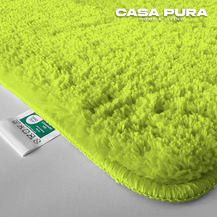 casa pura Badematte weicher, Flauschiger Badezimmerteppich in Shaggy Optik, Badvorleger rutschfest w