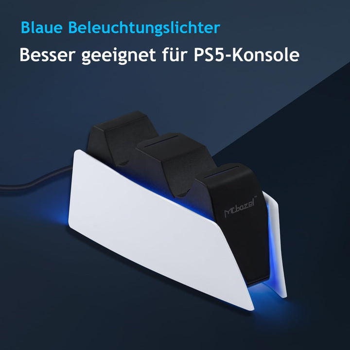 Mcbazel Ladestation PS5 Controller für PS5 Controller DualSense-Controller-Ladestation mit LED-Licht