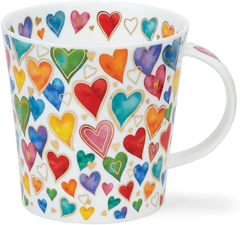 Dunoon Cairngorm Dazzle Tasse, 0,48 l, Herzen, Herzen