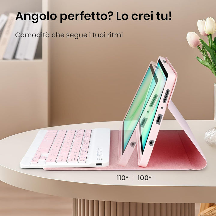 Hülle mit Tastatur für Samsung Galaxy Tab A11 / A9 8.7 Zoll 2025 | Tastatur für Samsung Galaxy Tab A