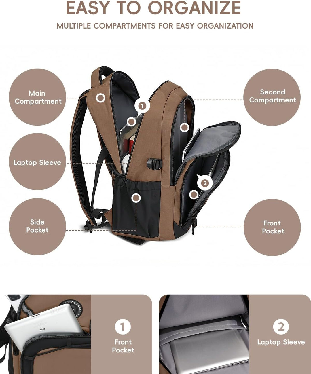 Amythe 2026 Schulrucksack Jungen Teenager, Gross Rucksack Schule Oberstufe Schultasche Junior mit Re